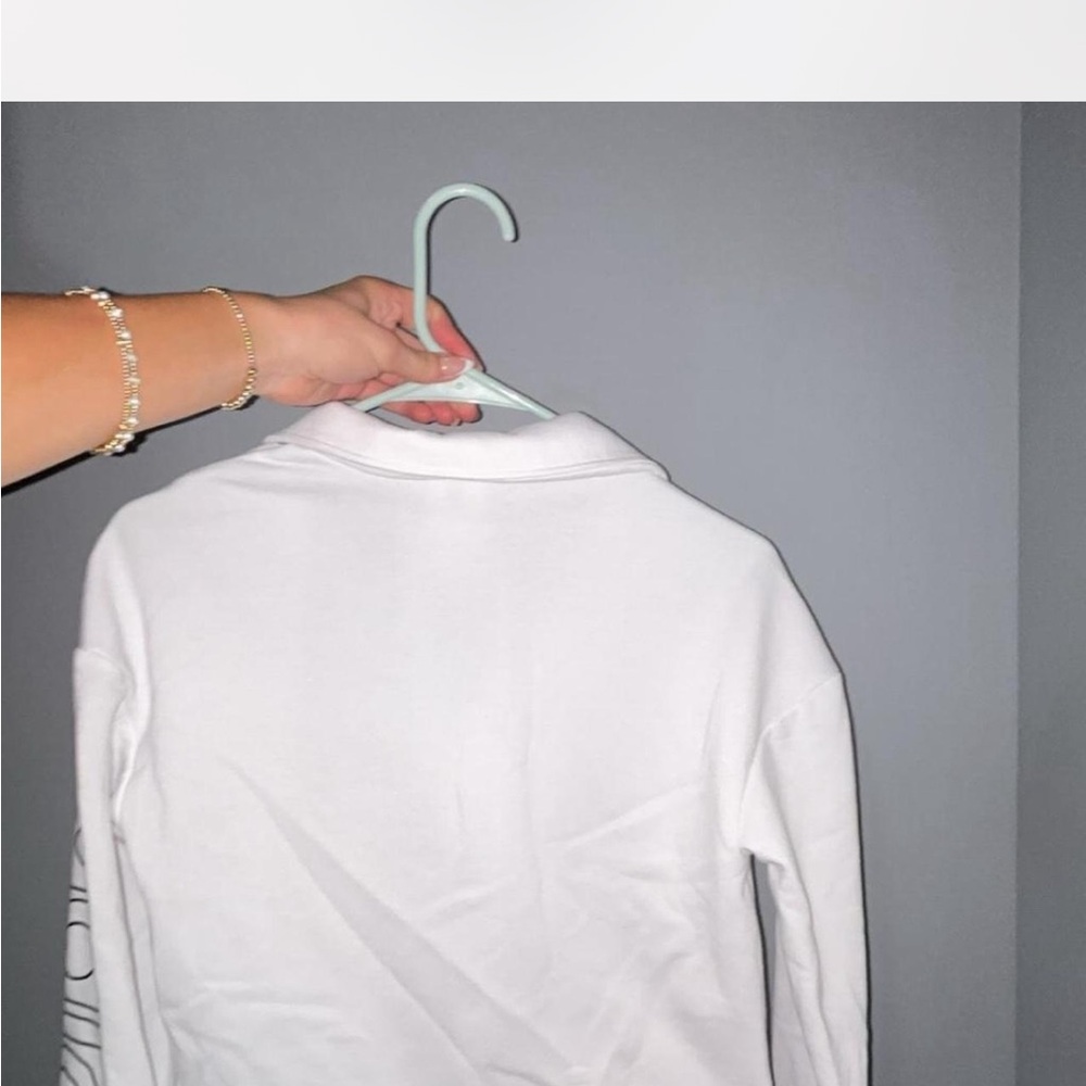 Adidas White Half-Zip Sweatshirt